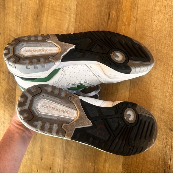 New Balance 650R BB650RWG White and Green Sneakers - Picture 8 of 10